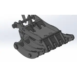 24" Brush Rake for 2 - 3 Tons Mini Excavators. 35mm Pins