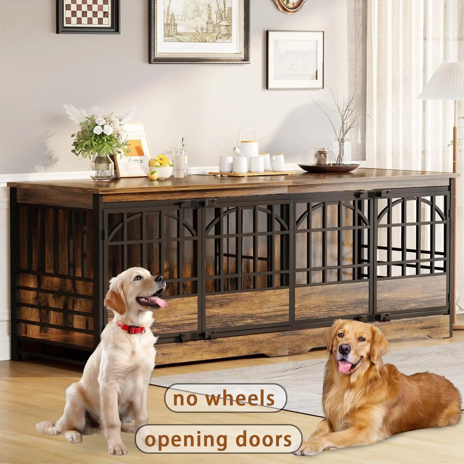 Brown 86"L x 28.34"W x 31.69"H