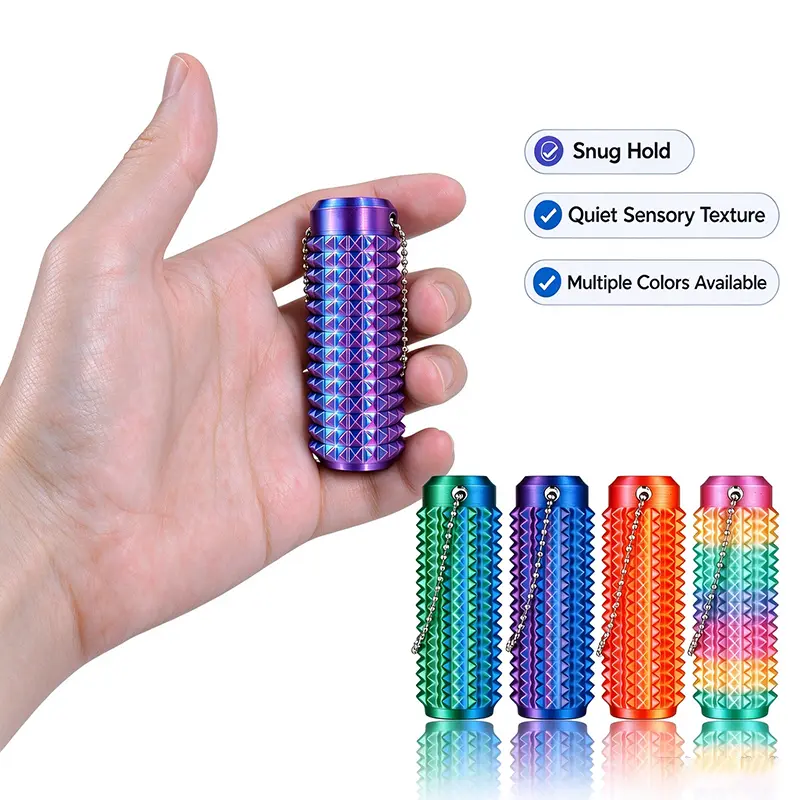 2-pack 3D-printed fingertip massage rollers for pain relief, sensory tools for pain perception, featuring gradient and solid colors, textured bumps/chain holes, a modular design, suitable for muscle relaxation and stress reduction (multiple colors availab