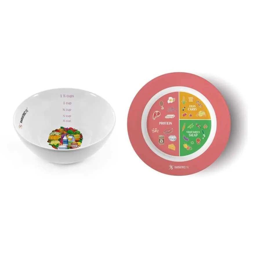 Bariatric Portion Control Plate & Bowl Set by BariatricPal Bariatric Portion Control Plate & Bowl Set by BariatricPal