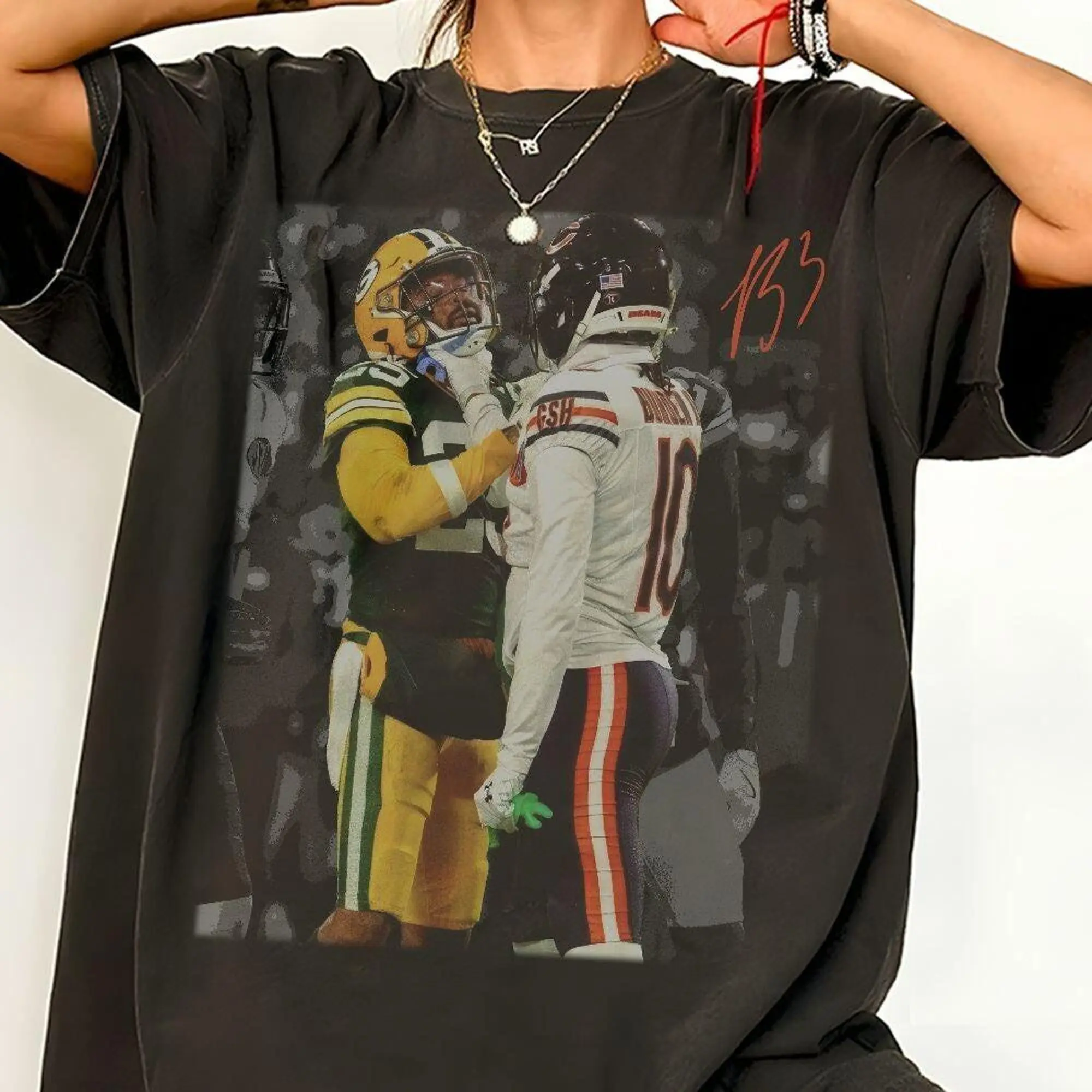 Luther Burden III Choke Vintage Football T-Shirt, Chicago Fan Gift, Retro Game Day Tee
