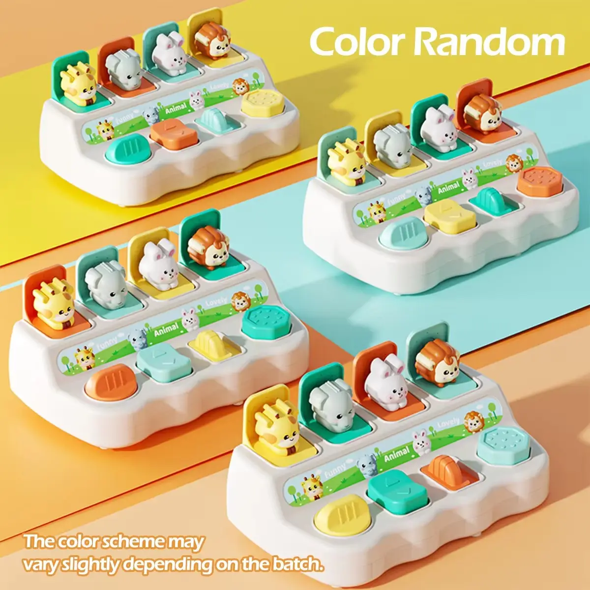 Pop-Up Cause and Effect Toy for Babies 6-12 Months, Montessori Interactive Animal Hiding Box, Enhances Logic and Motor Skills, Perfect Gift for Boys a