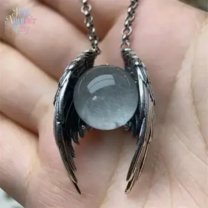 Ghost Wings Crystal Retro Necklace - European-American Fashion Unique Old Pendant, Stylish Accessories for Women, Mother's Day Gifts, Girly Feminine Items, Funky Unique Accessories