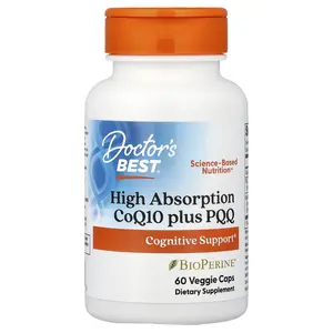 Doctor's Best High Absorption CoQ10 plus PQQ, 60 Veggie Caps