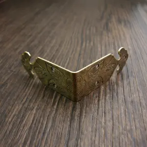 4cm copper-edged furniture hardware, double-sided copper corner guards, edge strips, jewelry box corner metal pieces