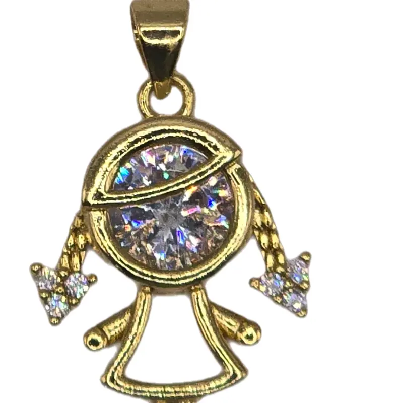 14k Gold Real 925 Sterling Silver Virgin Mary Necklace  925 Sterling Silver 14k Gold Vermeil AAA Cubic Zirconia Virgin Mary Pendant main image 2