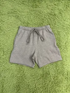 Men Sweatshorts Deep Gray Color Relaxed Oversized Fit, Elastic Drawstring Waist, Casual Streetwear Bottoms for Daily Wear and Leisure Activities