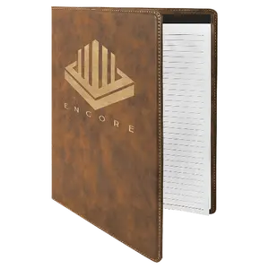 9 1/2" x 12" Personalizable Leatherette Portfolio with Notepad