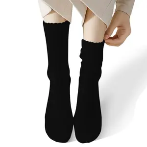 COUVER Women Girl's Scrunched Slouch Socks Basic Comfort Fashion Womenswear