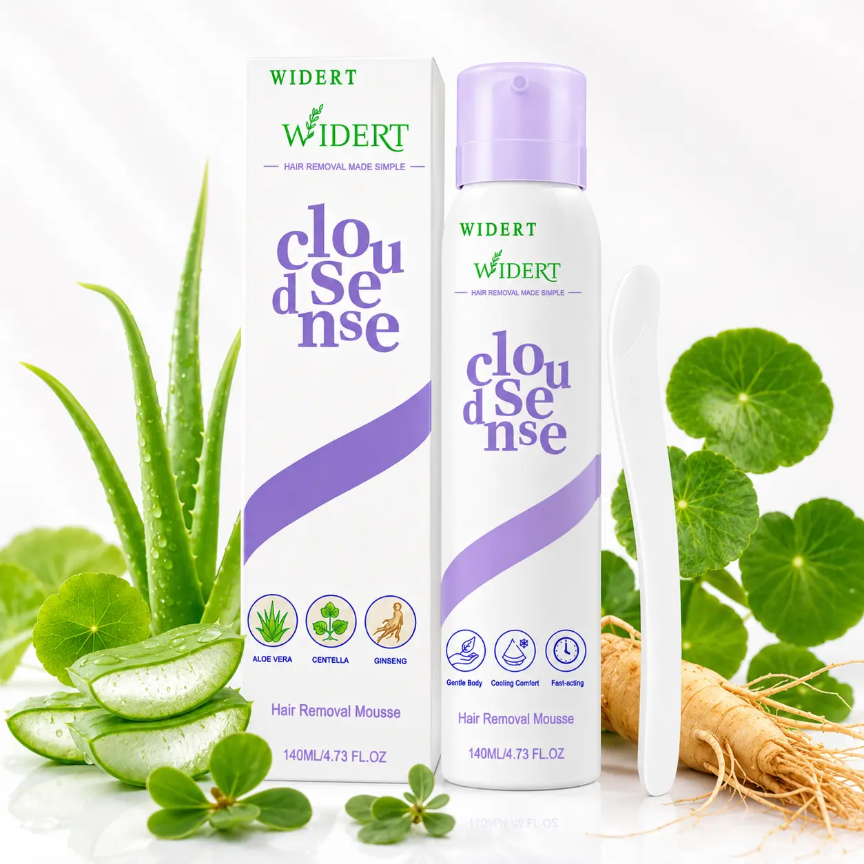 Bikini Pain-Free Hair Removal Cream for Sensitive Skin,Hypoallergenic Formula-Gentle & Fast-Acting Depilatory withCitrus Scent, Aloe & Hyaluronic Acid for Soothing Care,Suitable for Men & Women