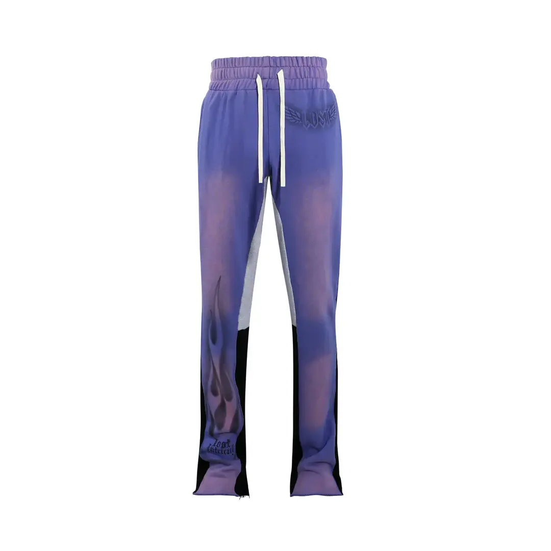 Lost Intricacy Lavender Flare Sweatpants