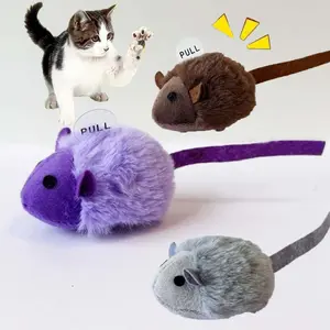 Plush Cat Toy Squeak Mouse Interactive Bite Resistant Teeth Cleaning Pet Supplies, Soft Plush Material, Durable Design for Cats