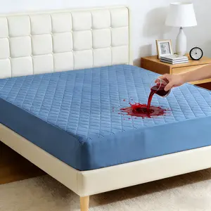 Raybee Waterproof Mattress Protector Queen Size, Washable & Durable Mattress Cover, 6-16'' Deep Pocket Mattress Pad , Fitted Sheet For Bedroom, Guest Room, Collage Dorm,Hotel,Dust Proof