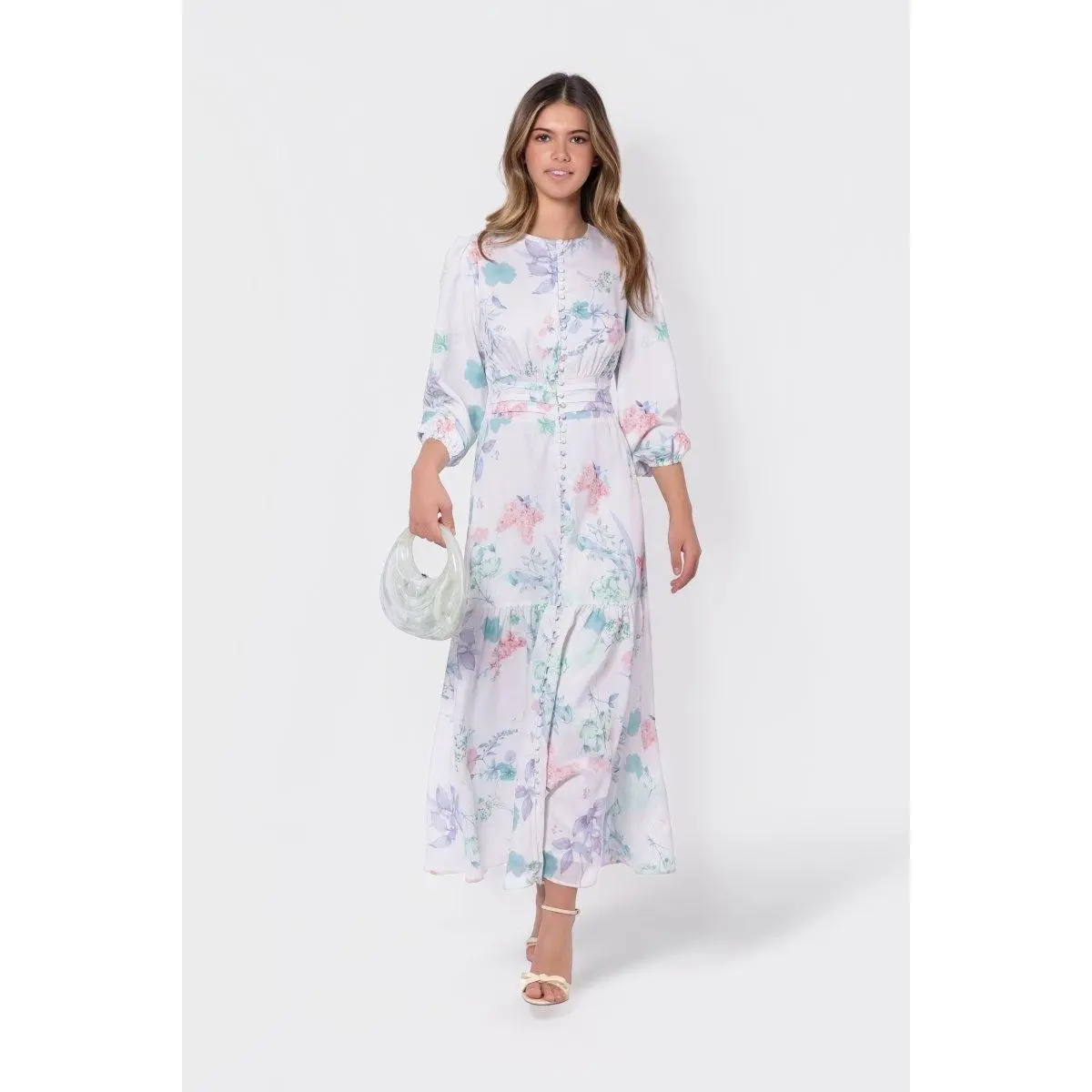 Valentina Dress (Ivory Green)