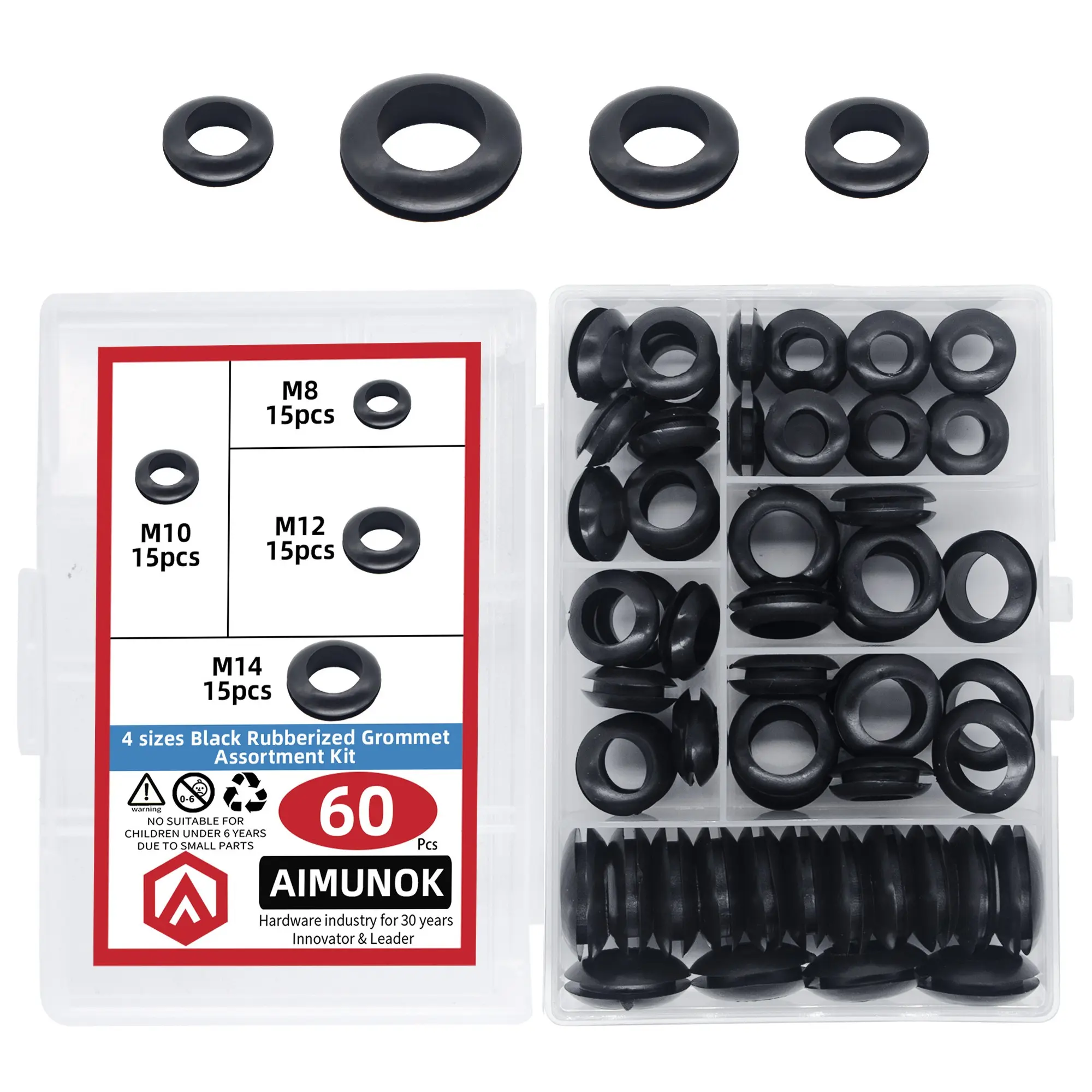 Aimunok Rubber Loop Wire Protector, Durable Cable Guard, Essential for Organizing Wires, Ideal for Home & Office Use, Reliable  Product，Rubber Grommet，Cable Grommet，Wire Grommet