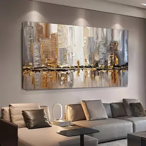 Living Room Bedroom Hallway Modern Abstract Oil Painting Canvas Art With 1.5 Inch Thickness Pine Solid Wood Frame Decor Poster Artistic Decoration