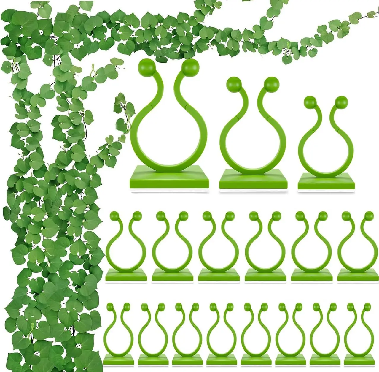 110Pcs 3 Sizes Plant Clips for Climbing Plants Wall Clips - Plant Wall Clips Pothos Plant Climber Support Plant Clips Plant Hooks