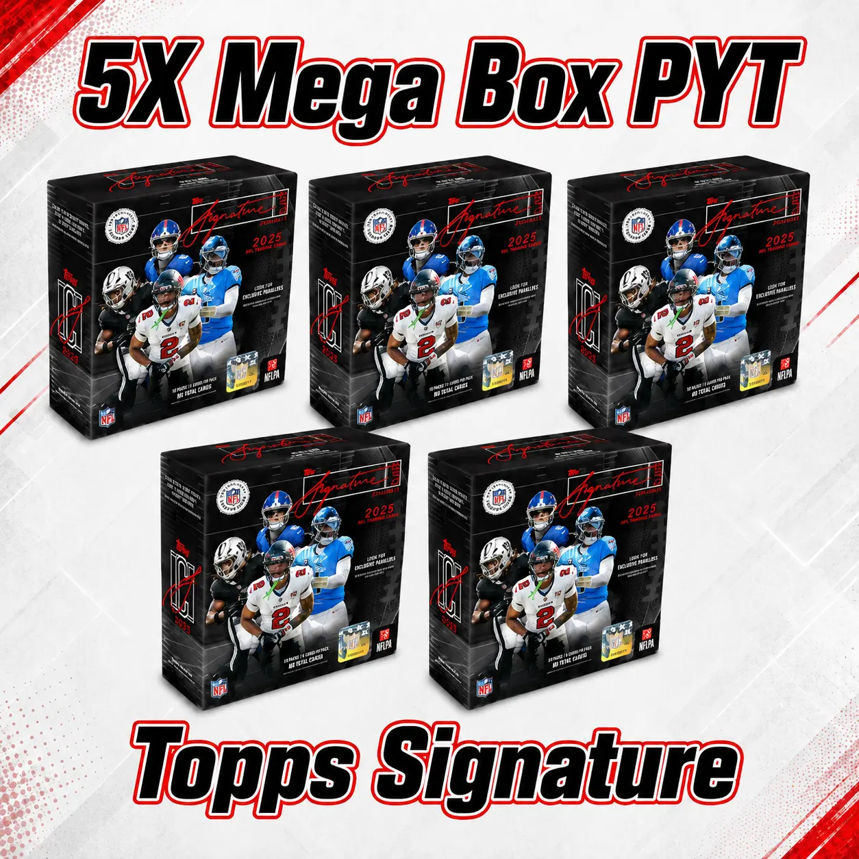 [5 Box] 5 Mega Box Topps Signature Football
