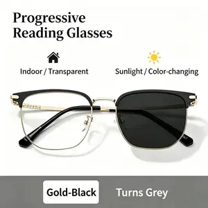 Progressive Multifocal Reading Glasses for Men & Women - High Definition, Blue Light Filter, Eye Protection, Comfortable Silicone Nose Pads, Lightweight Ergonomic, Indoor Daily Use, Restore Visual Clarity