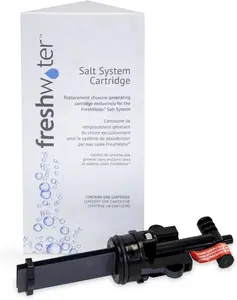 FreshWater Salt System Cartridge - Water Treatment Replacement Cartridge for Spas & Hot Tubs - Easy Maintenance - Supports Natural-Feeling Water to Help Prevent Dry Eyes & Itchy Skin (Single)
