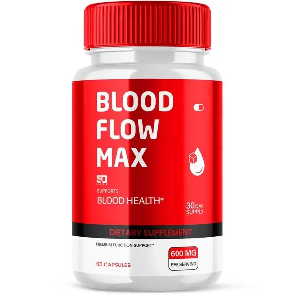 Blood Flow Max Blood Health Support Supplement for Healthy Circulation and Vascular Function 60 Capsules 1 Pack