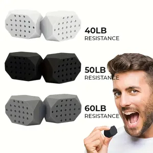 Silicone Jawline Exerciser, Jaw Enhancer, 6 Counts/box Jawline Muscle Training Ball, Facial Chewing Muscle Training, Stress Relief Face Fitness Ball, Face Sculpt Tool, Fitness Equipment for Home Gym