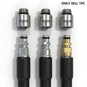 High-Pressure Washer Adapter, 1/4 Inch and 3/8 Inch External Thread, for Karcher K Series, Lavor, Bosch Hoses, Garden Hose Connectors, Water Hose Quick Connect