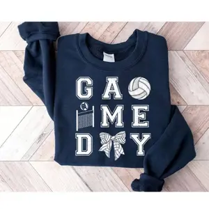 Game Day Volleyball Sweatshirt, Coquette Bow Volleyball Sweatshirt, Touchdown season Shirt, Volleyball Mom Shirt, Team Player Jersey