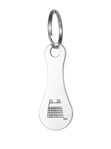 Creative Supermarket Shopping Cart Token Keychain, Anti-Loss Handcart Tag, Stainless Steel Bag Hanging Accessory, Durable & Stylish Design