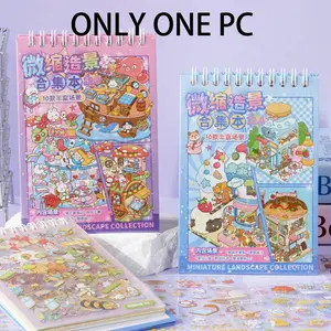 28pcs Fairy House Series Cartoon 2.5D Miniature Scene Stickers Book, Decorative Stickers, Decorative Decal, Creative Hand Account Material, DIY Scrapbook Decoration