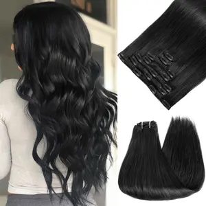 [ Kookastyle ]Straight Real Human Hair Clip in Hair Extensions,18 Inch Dark Brown Hair Extensions Clip ins for Daily Use Soft Silky Straight Human Hair Extensions for Fashion Women(Dark Brown 7pcs 120g)
