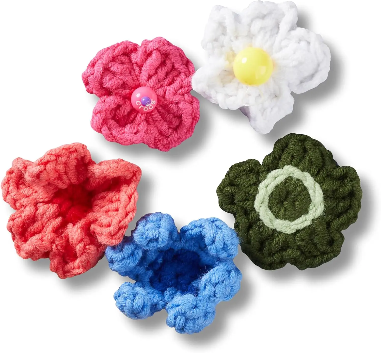Jibbitz Shoe Charms Multi-Pack - Crocs Charms Flowers & Crochet Decor, Snap-On Personalization for Clogs Sandals Boots Bags, Unisex Kids Women Men, Durable Fun Accessories for Everyday Wear