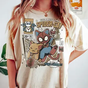 Vintage Spiderr Cat Shirt, Spidermann Across The Spiderr-Verse T-shirt, Comics Shirt, Spiderr Ghost Tee, Fan Gift