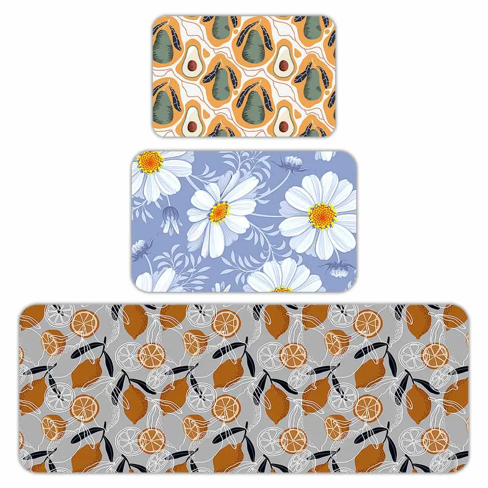 3 Pack Custom Kitchen Rugs Non Slip, DIY Personalized Print Absorbent Kitchen Floor Mats Set, Customizable Cushioned Kitchen Runner Mats for Kitchen Sink Bathroom Outdoor, 15.74×23.62in +19.68×31.49in +17.71×47.24in