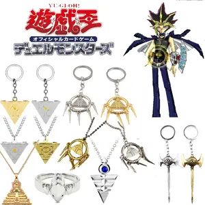 Anime Yu-Gi-Oh Keychain YGO Millenium Puzzle YuGiOh Yugi Millennium Pendant Necklace For Women and Men Jewelry Accessories