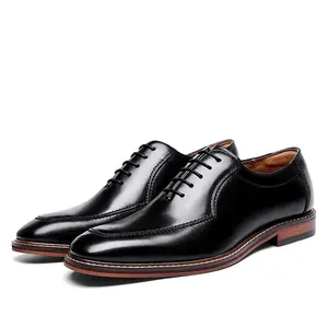 DESAI lace up Business Leather Dress shoes Casual Soft Fashion Comfortable Shoes /DS6906