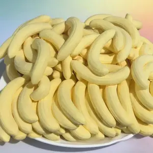 Stress Relief Banana Pulp Squishy Toy, PU Slow Rebound Sensory Fidget Ball, Milky Scent, Non-Edible, Soft Durable for Adults Kids