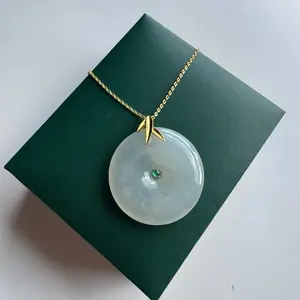 Icy Jade Safety Button Pendant