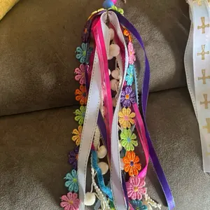 Bible Tassels with Colorful Floral Embellishments and Multicolored Ribbons