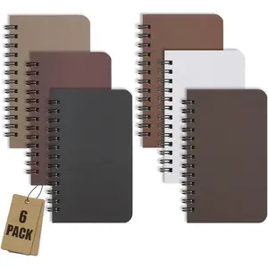 6 Spiral Notebook Small Pocket Notebook 3x5 Spiral Notepads With Lined Pages, Small Top Spiral Notebook Mini Memo Steno Note Pads for Outdoor Office College School