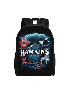 1 piece Back to school season Visit Hawkins Indiana Schoolbag stranger things Office Workers High Street Weekend Picnic Back To School Gift Large Capacity Schoolbag 