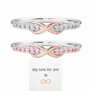 2PCS Forever Best Frineds Pink Infinity Love Ring – A Promise That Never Ends