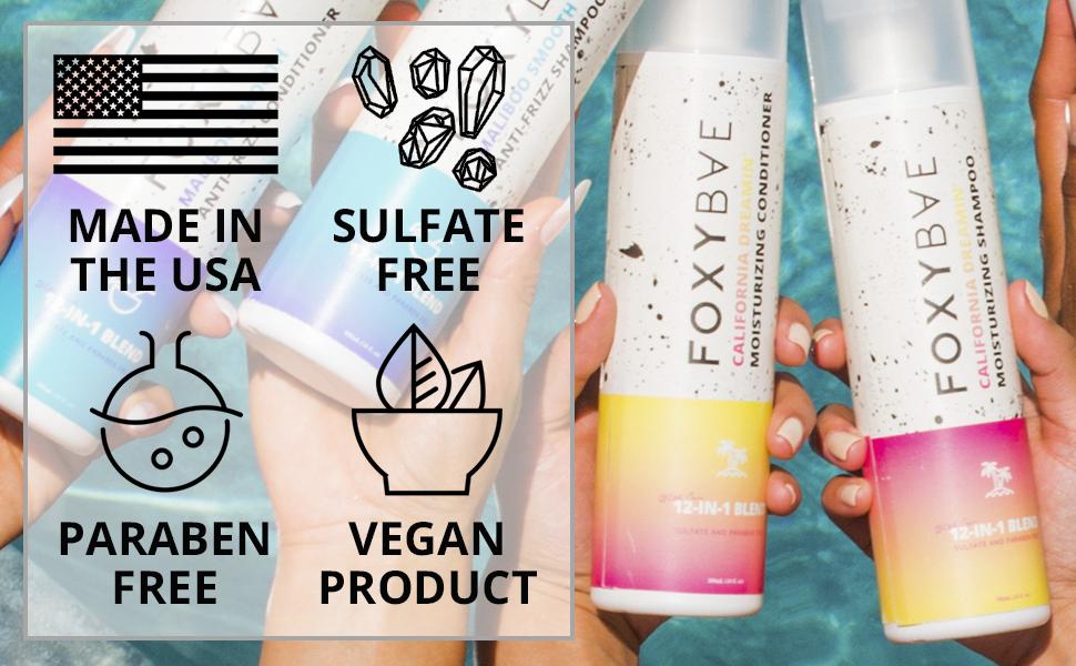 FoxyBae California Dreamin’ Moisturizing Conditioner – Argan Oil, Coconut, Shampoo & Biotin Haircare for Silky, Smooth, Hydrated Hair – Nourishing 12-in-1 Blend for Shine & Frizz Control (10 Fl. Oz) FoxyBae California Dreamin’ Moisturizing Conditioner – Argan Oil, Coconut, Shampoo & Biotin Haircare for Silky, Smooth, Hydrated Hair – Nourishing 12-in-1 Blend for Shine & Frizz Control (10 Fl. Oz)