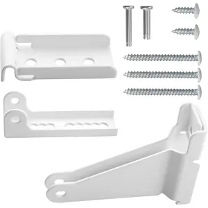 Reinforced Storm Door Closer Bracket Kit Fits for Andersen, Emco, Larson, Pella, 40201 Door Repair Kit, Screen Door Closer Replacement Part for Storm Door, White