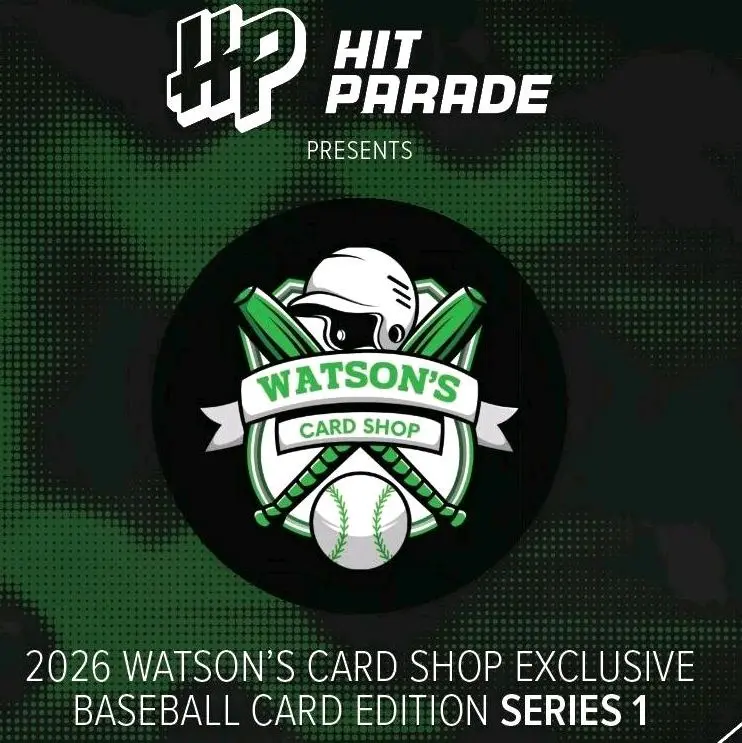 (Dome) 2026 Hit Parade Card Watson's Card Shop Exclusive Autographed Baseball Card Box. 1 auto card per box.
