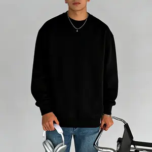 Solid Color Unisex Crewneck Sweatshirt - Casual Minimalist Basic Sports Pullover, Comfortable Men's Top for Daily Casual & Sports Activities