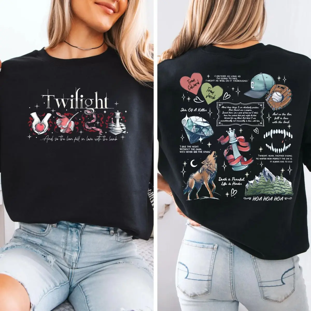 Twilight Inspired Shirt, Twilight Saga Fan Gift, Vampires Wolves Romance Sweatshirt, Unisex Hoodie, Twilight Gifts, Unisex Sweater Pullover Tee
