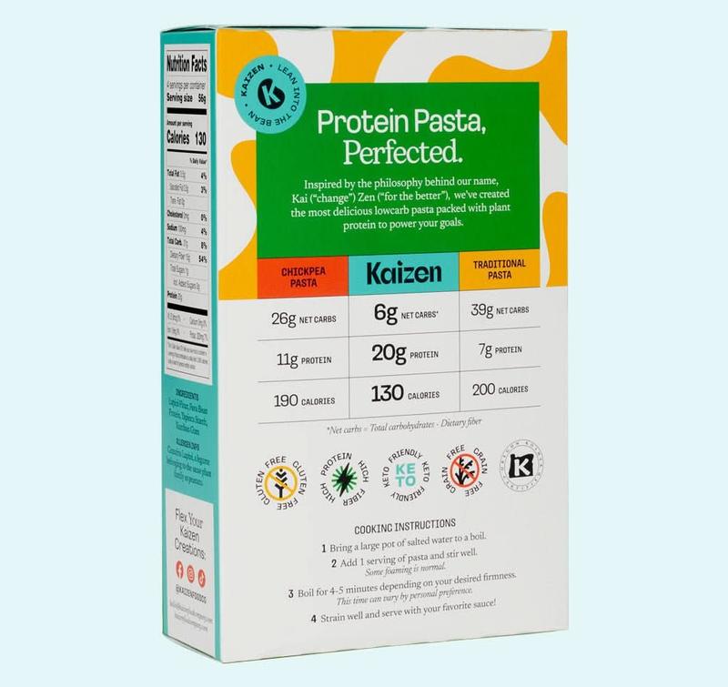Kaizen Low-Carb High-Protein Fusilli – 20g Protein, 6g Net Carbs, Gluten-Free, Grain-Free, Keto-Friendly Pasta (8oz)