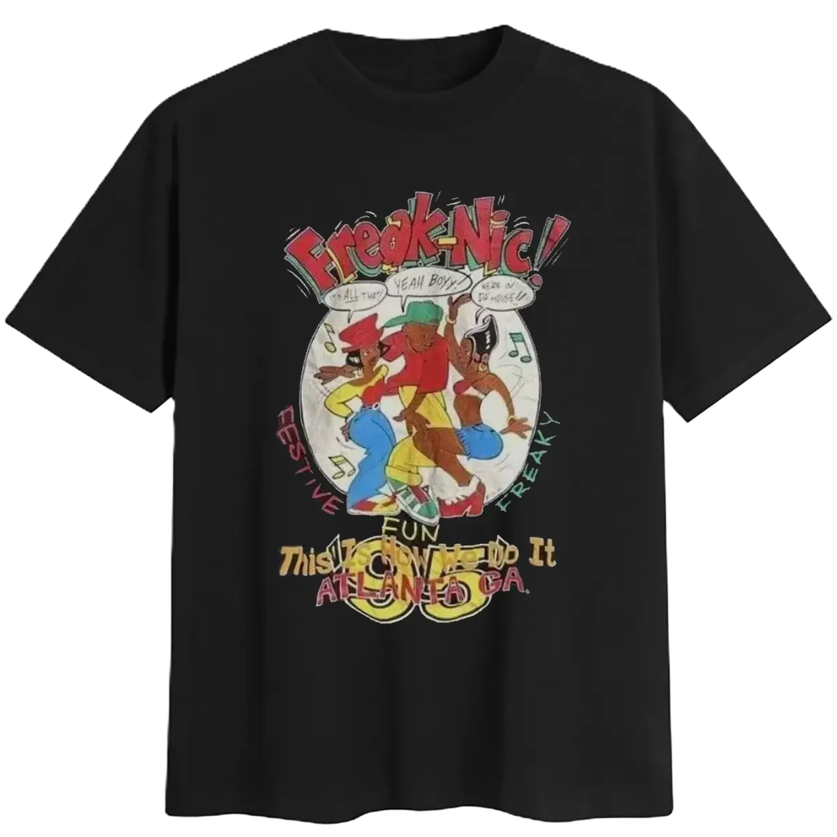 Freaknik Vintage 1995 ATLANTA Rap 90s Hip Hop T-Shirt Casual 
