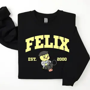 Felix Est.2000 Sweatshirt, Cute Stay Member Hoodie, Kpop Stans Crewneck, Fan Merchandise, Boy Group Unisex Tops Trendy Wear